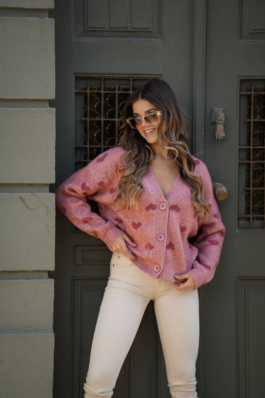 Casaco de malha com botões