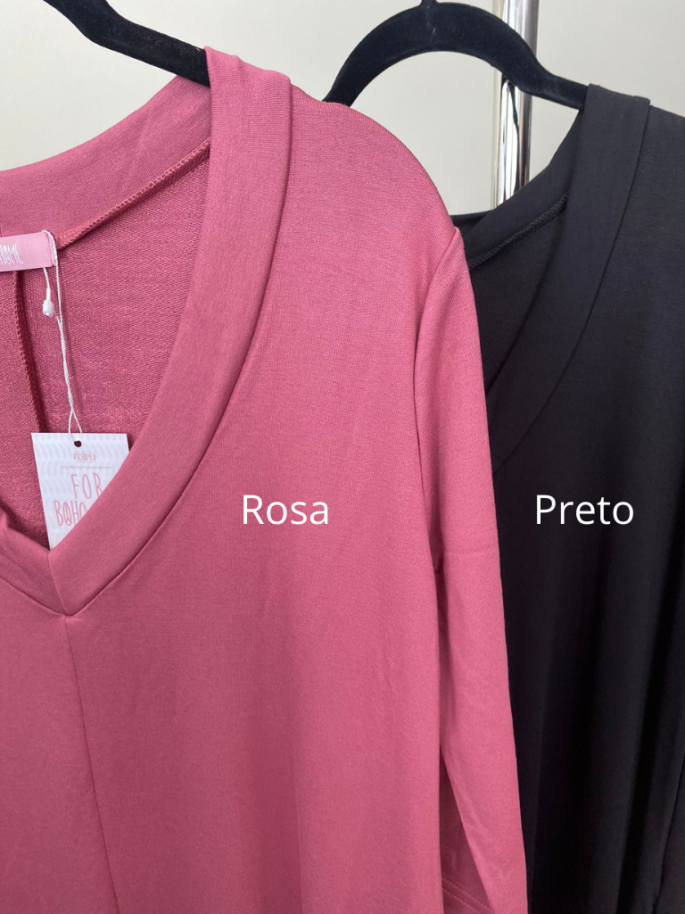 Vestido comprido em malha