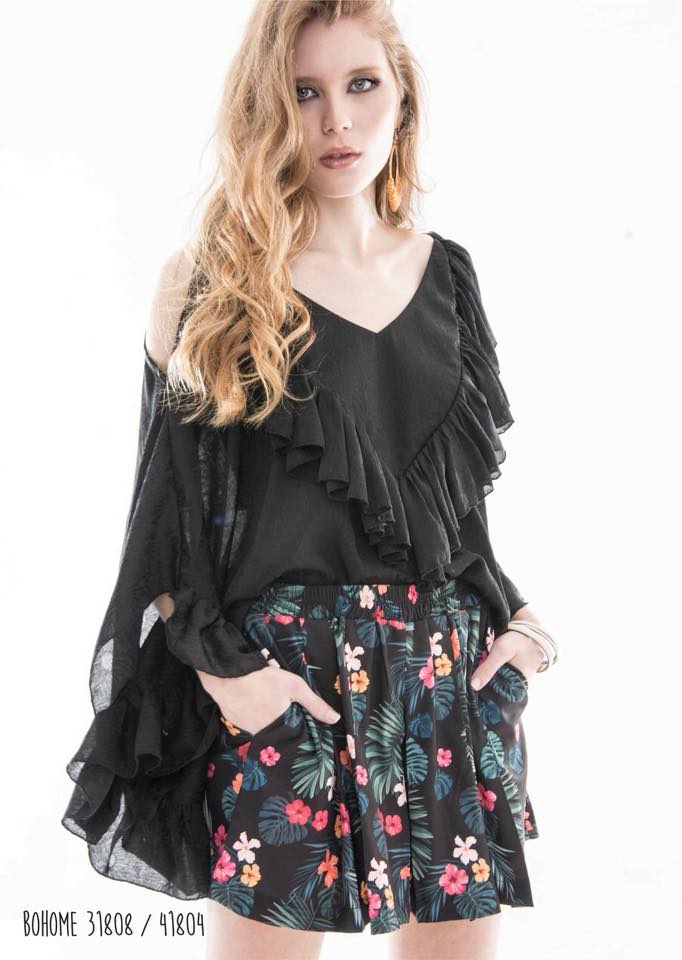 Blusa folhos