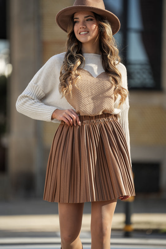 Camisola de malha com coração