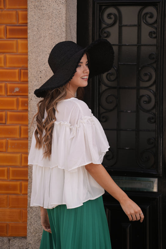 Blusa folhos