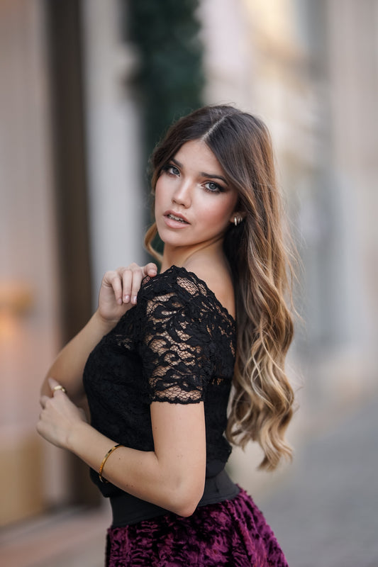 Top de renda preto
