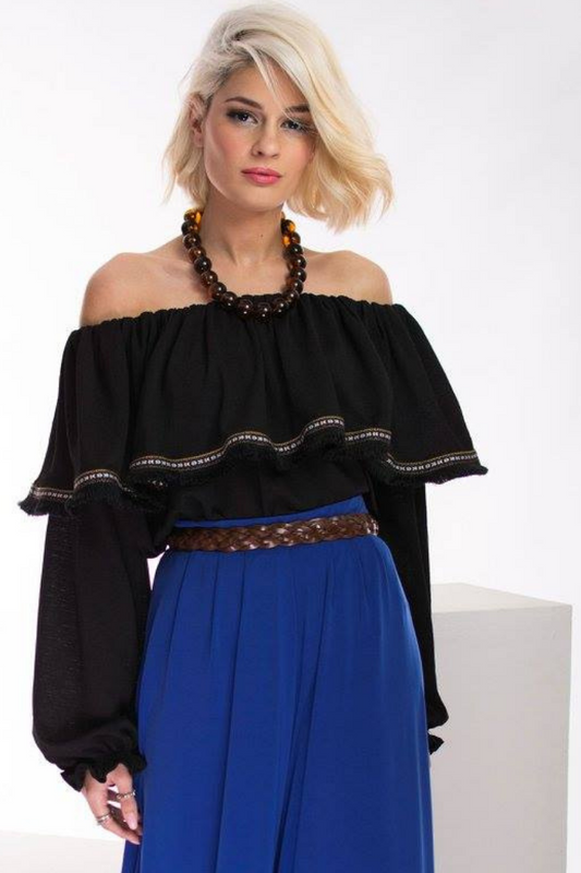 Blusa com folho